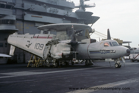US Navy VAW-126 Grumman E-2C Hawkeye 163024 on board USS Harry S. Truman (2002)
