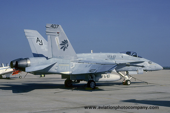US Navy VFA-87 McDonnell Douglas F/A-18A Hornet 163102/AJ-407 (1990)