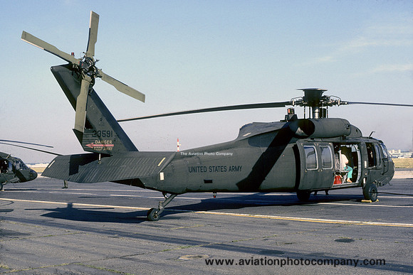 US Army 48th Aviation Company Sikorsky UH-60A Blackhawk 81-23591 at Rhein Main (1986)