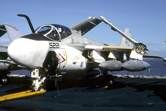 US Navy VA-35 Grumman KA-6D Intruder 149486/AJ-522 on board USS Nimitz (1986)