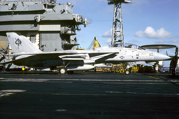 US Navy VF-41 Grumman F-14A Tomcat 160927/AJ-110 on board USS Nimitz (1986)