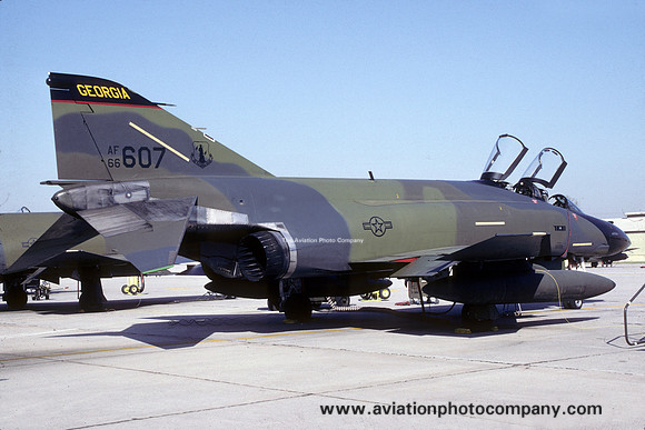USAF Georgia ANG 128 TFS McDonnell F-4D Phantom 66-7607 (1986)