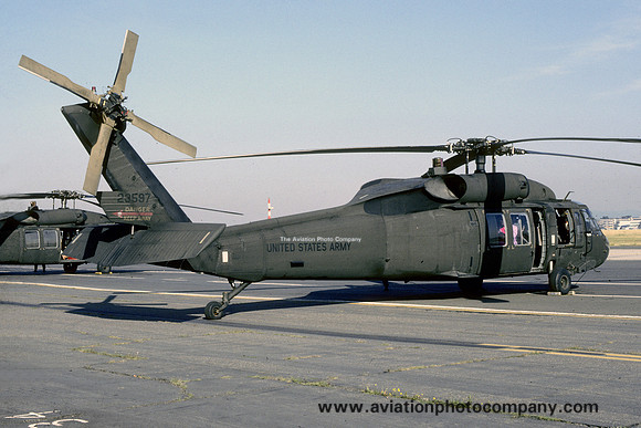 US Army 48th Aviation Company Sikorsky UH-60A Blackhawk 81-23597 at Rhein Main (1986)