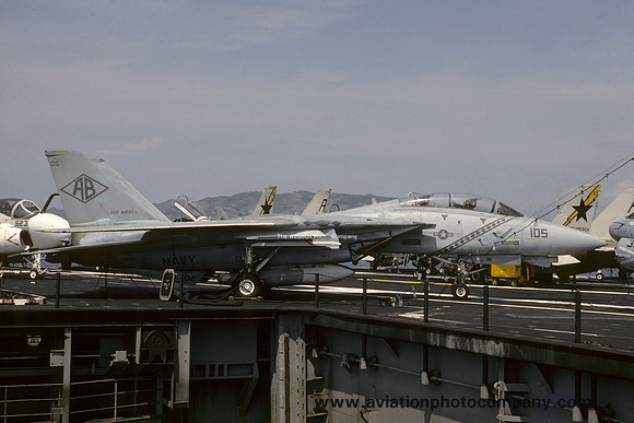 US Navy VF-102 Grumman F-14A Tomcat 159452/AB-105 on board USS America (1986)