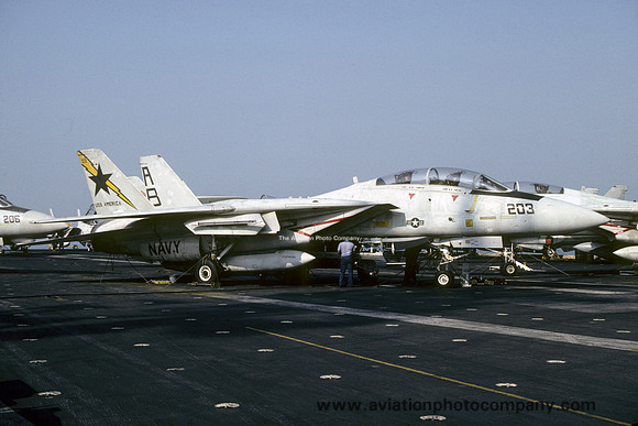 US Navy VF-33 Grumman F-14A Tomcat 159445/AB-203 on board USS America (1986)