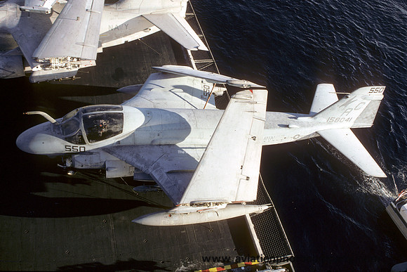 US Marines VMA(AW)-533 Grumman A-6E Intruder 158041/AC-550 on board USS John F. Kennedy (1986)