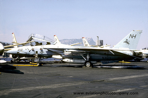 US Navy VF-213 Grumman F-14A Tomcat "NH-212" on board USS Enterprise (1986)