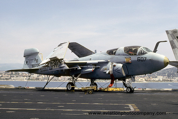 US Marines VMAQ-2 Grumman EA-6B Prowler 160706/AB-607 on board USS America (1986)