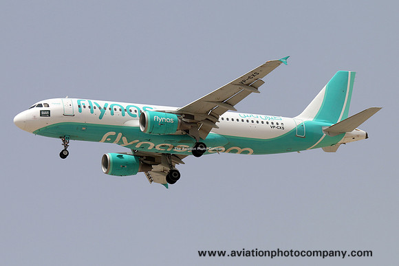 Flynas Airbus A320-200 VP-CXS at Dubai IAP (2016)