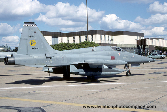 Dutch Air Force 313 Squadron Canadair NF-5A Freedom Fighter K-3031 at the Mildenhall Air Fete (1990)