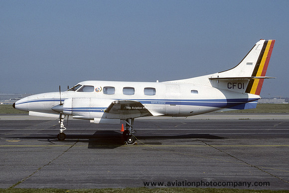 Belgian Air Force 15 Wing 21 Sml Swearingen Merlin III CF-01 (1990)