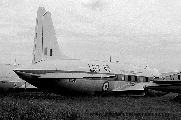 RAF Far East Vickers Valetta C.2 WJ498 derelict at RAF Seletar (1966)