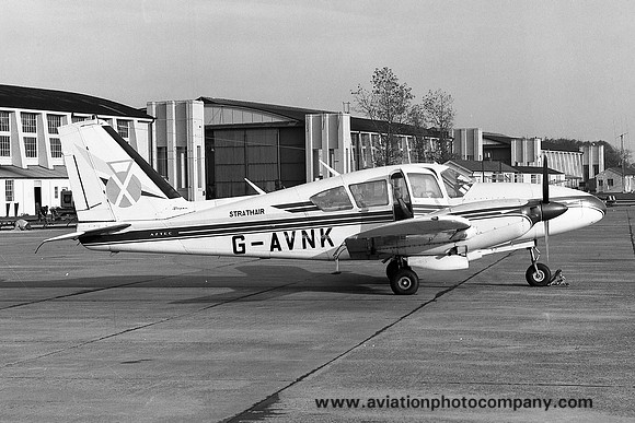 Strathair Piper PA-23-250 Aztec C G-AVNK at RAF Leuchars (1969)