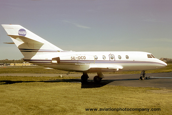 Swedair Dassault Falcon 20E SE-DCO (1977)