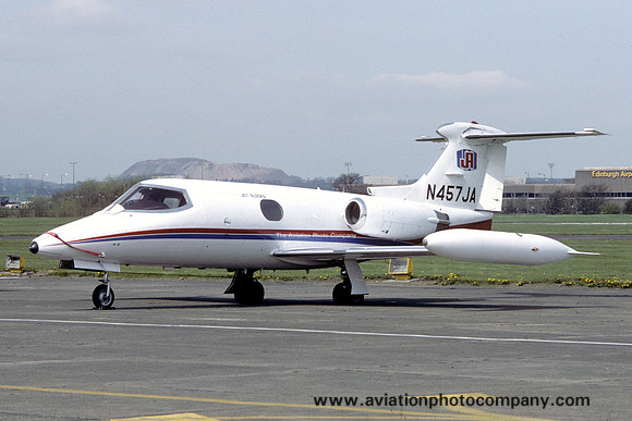 Jet Alaska Learjet 24XR N457JA at Edinburgh (1985)