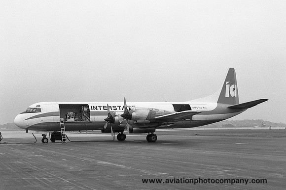 Interstate Airlines Lockheed L-188CF Electra N857U at Offutt AFB (1983)