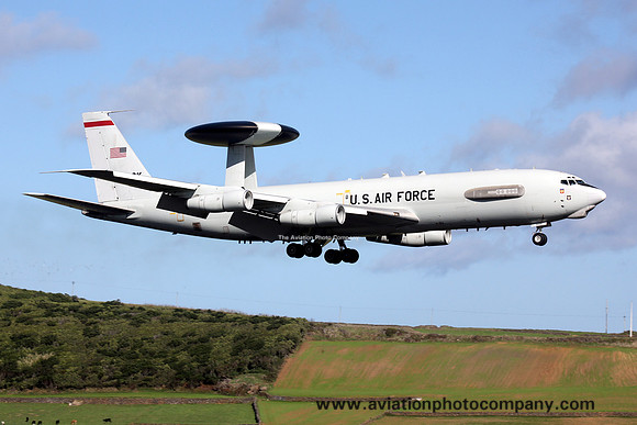 USAF 552 ACW Boeing E-3C Sentry 81-0004/OK at Lajes (2013)