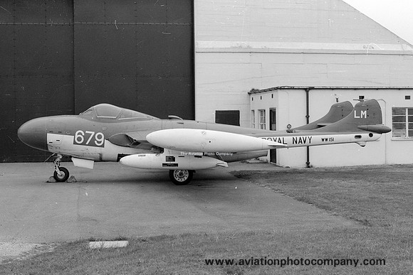 Royal Navy 750 Squadron De Havilland Sea Venom FAW.22 WW151/LM679
