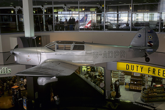 Percival D.3 Gull Six G-ADPR displayed in Auckland Airport (2000)
