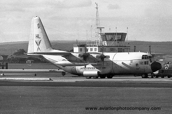 US Navy VQ-4 Lockheed EC-130Q Hercules 156172/HL-12 at Lossiemouth (1970)