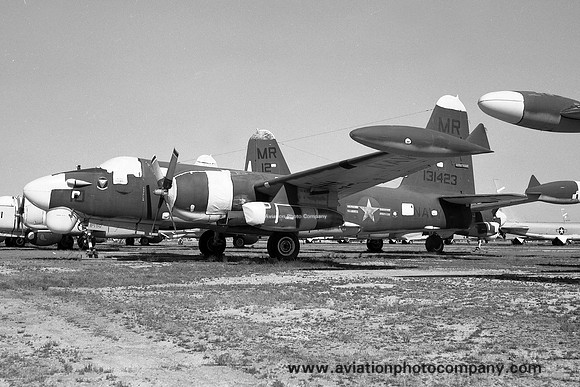 US Navy VO-67 Lockheed OP-2E Neptune 131423/MR-10 stored at MASDC Davis Monthan (1972)