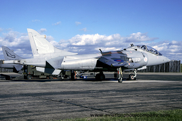 Royal Navy 899 Squadron BAe Harrier T.4N XZ445/721 (1995)