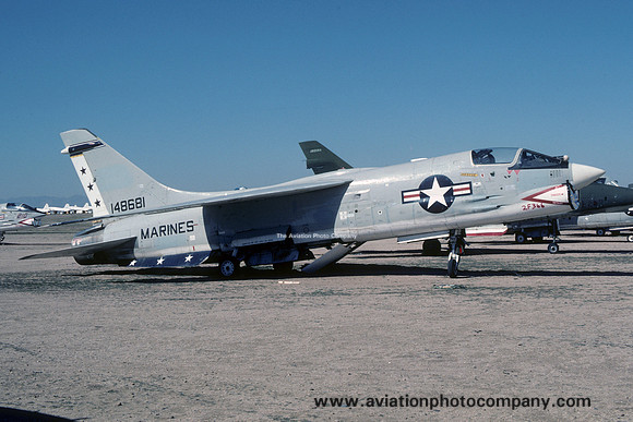 US Marines Chance F-8H Crusader 148681 stored at MASDC Davis Monthan (1977)