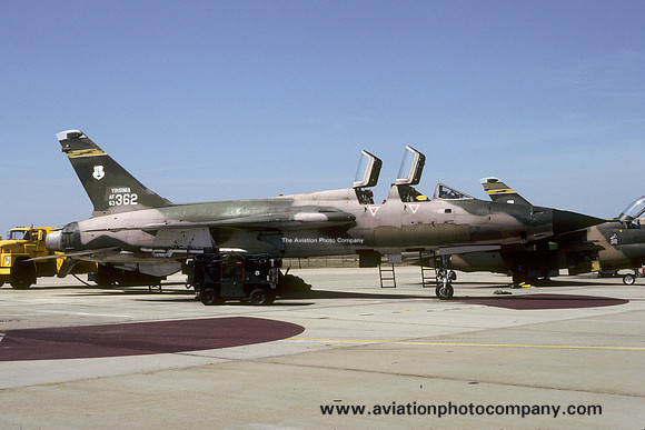 USAF Virginia ANG 149 TFS Republic F-105F Thunderchief 63-8362 (1981)