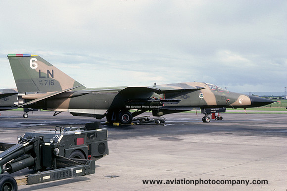 USAF 48 TFW General Dynamics F-111F Aardvark 73-2716/LN at RAF Lossiemouth (1981)