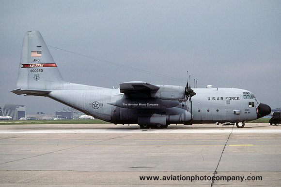USAF Georgia ANG 158 AS Lockheed C-130H Hercules 80-0320 at Rhein Main (2001)