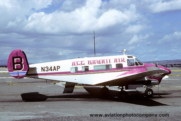 All Hawaii Air Beech H18 N34AP (1979)