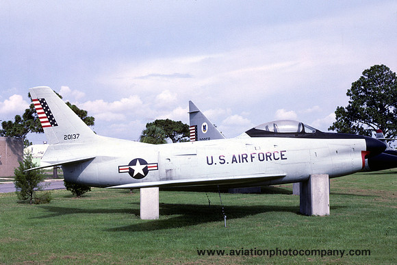 USAF ADWC North American F-86L 52-0137 displayed at Tyndall AFB (1978)