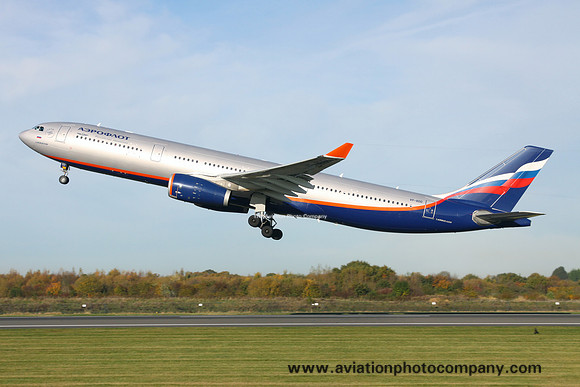 Aeroflot Airbus A330-300 VP-BDD at Manchester IAP (2016)