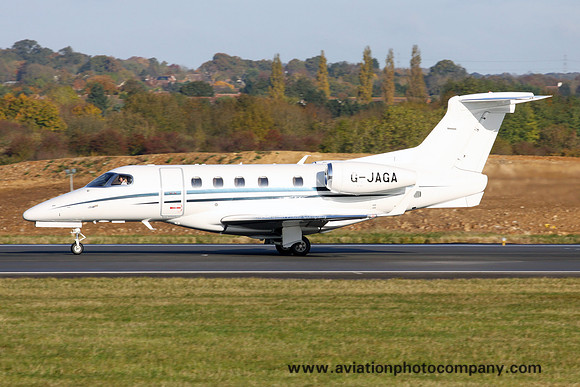 London Executive Aviation Embraer Phenom 300 G-JAGA at Luton (2016)