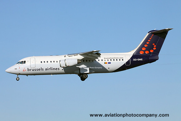 Brussels Airlines BAe 146 RJ-100 OO-DWE at Manchester IAP (2016)