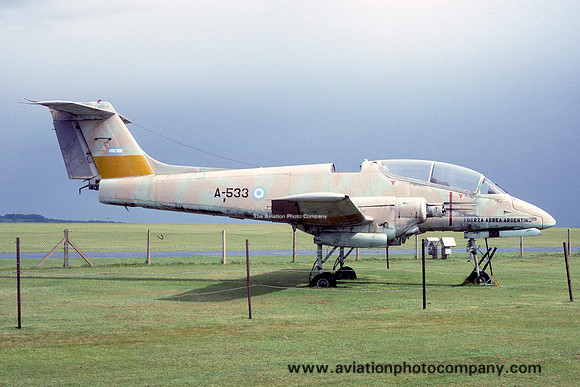 Argentinian Air Force FMA IA-58 Pucara A-533 displayed at the Army Air Corps Museum Middle Wallop (1990)