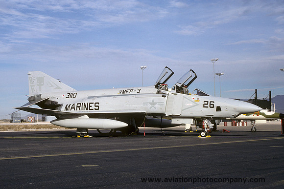 US Marines VMFP-3 McDonnell RF-4B Phantom 153110/RF-26 (1980)