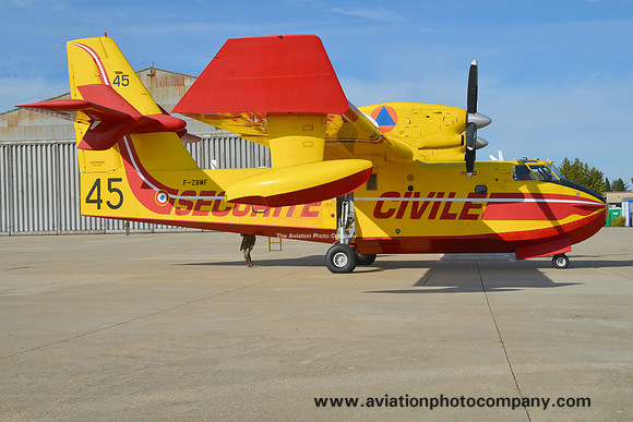 French Securite Civile Canadair CL-415 F-ZBMF/45 at Nimes (2015)