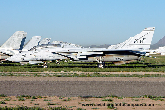 US Navy VF-32 Grumman F-14A Tomcat 160687 stored at AMARG Davis Monthan (2005)