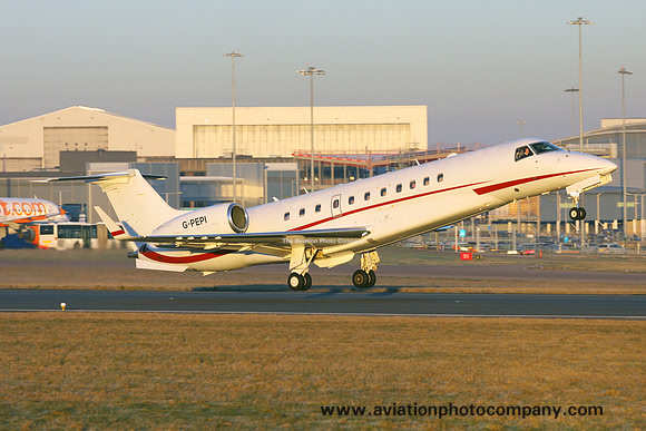 London Executive Aviation Embraer EMB-135 Legacy at Luton (2017)