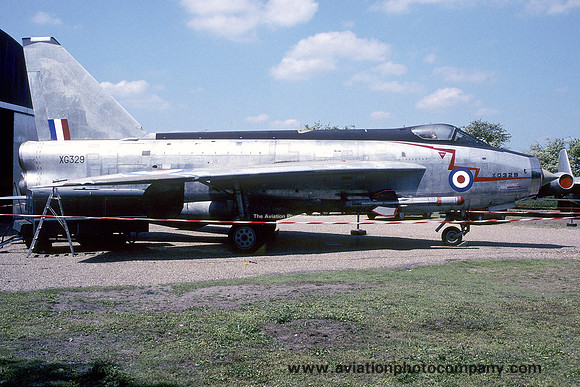 RAF English Electric Lightning F.1 XG329 displayed at Flixton (1996)