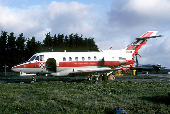 RAF Hawker Siddeley Dominie T.1 XS714 at the Manston Fire School (1995)