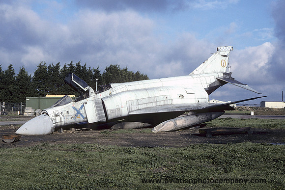 RAF McDonnell F-4M Phantom FGR.2 XV411 at the Manston Fire School (1995)