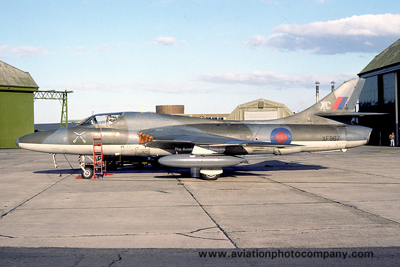 RAF 237 OCU Hawker Hunter T.7 XF967 at RAF Lossiemouth (1985)