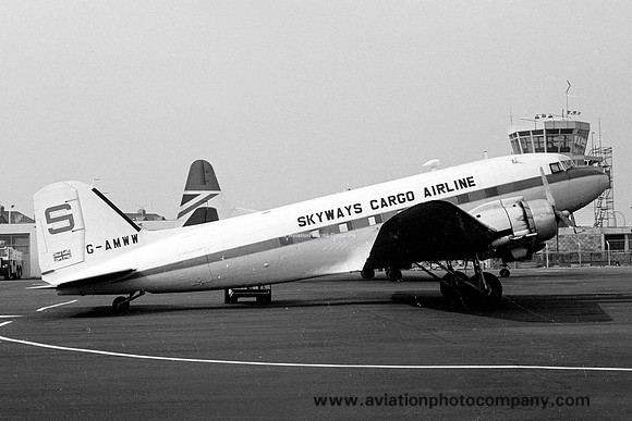 Skyways Cargo Airline Douglas C-47 Dakota G-AMWV (1976)