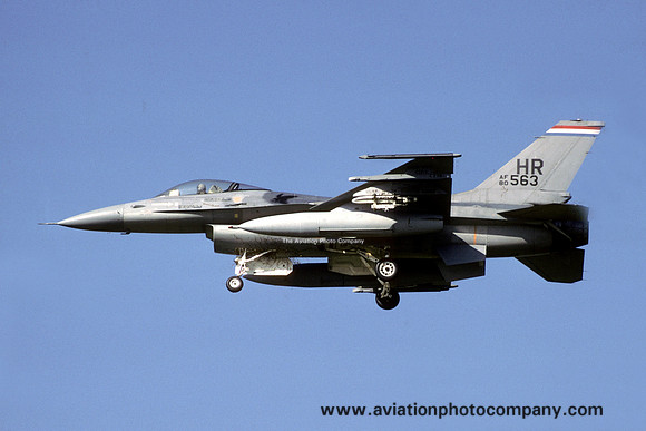USAF 50 TFW General Dynamics F-16A Fighting Falcon 80-0563/HR (1986)