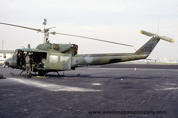 USAF 40 ARRS Det 22 Bell UH-1N 69-6615 at Rhein Main (1986)