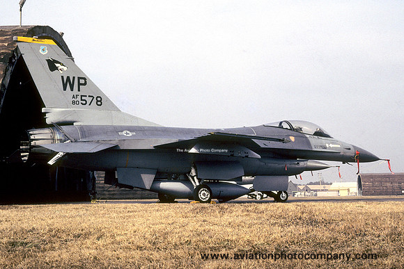 USAF 8 TFW 80 TFS General Dynamics F-16A Fighting Falcon 80-0578/WP (1987)