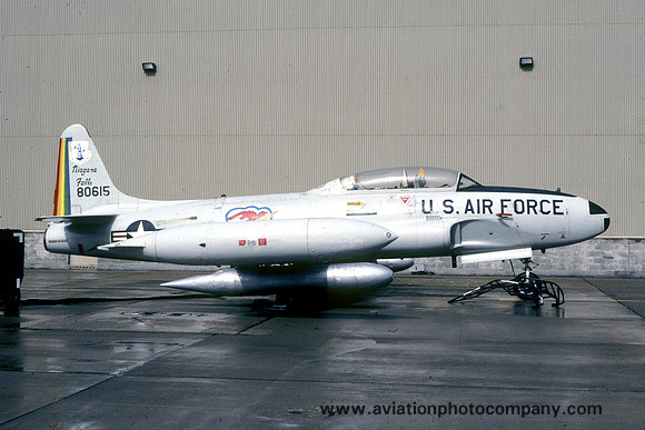 USAF New York ANG 136 FIS Lockheed T-33A Shooting Star 58-0615 (1985)