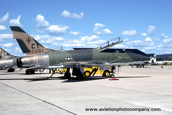 USAF Connecticut ANG 118 TFS North American F-100F Super Sabre 56-4001/CT (1979)